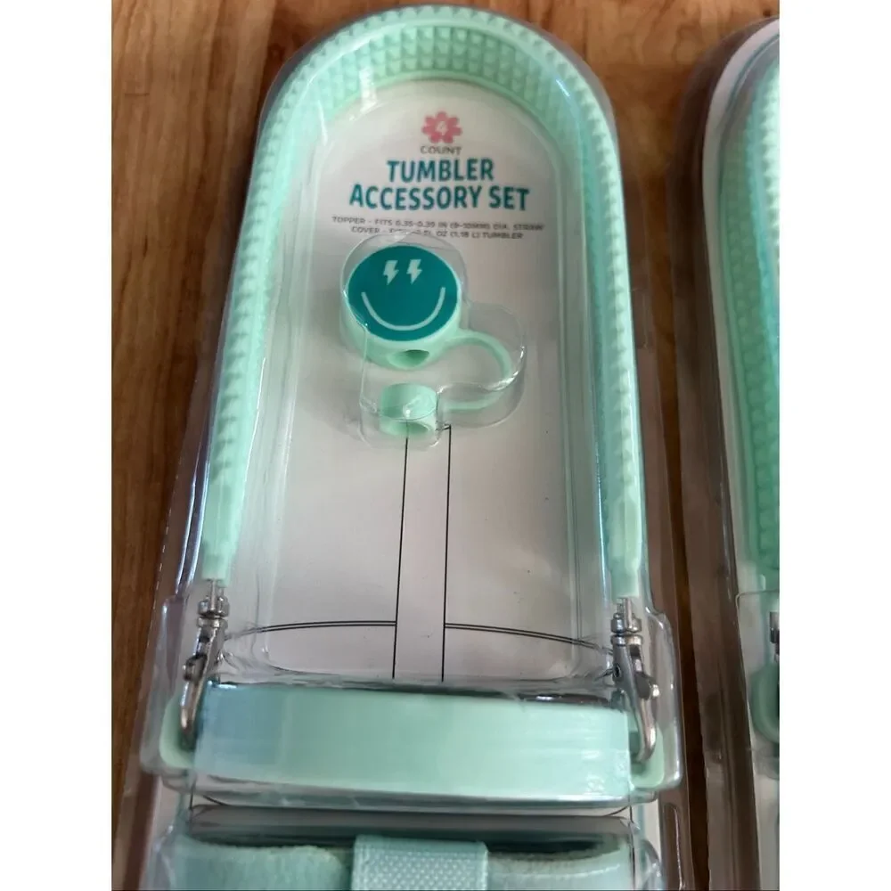 Tumbler accessory set fits 40 FL oz green color